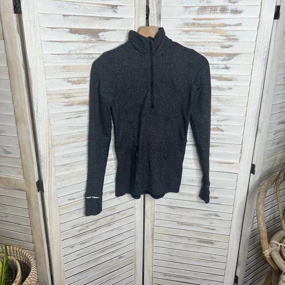 LULULEMON Women's Runderful Size 4 Half Zip Pullover Jacket Black Herringbone - Picture 3 of 14